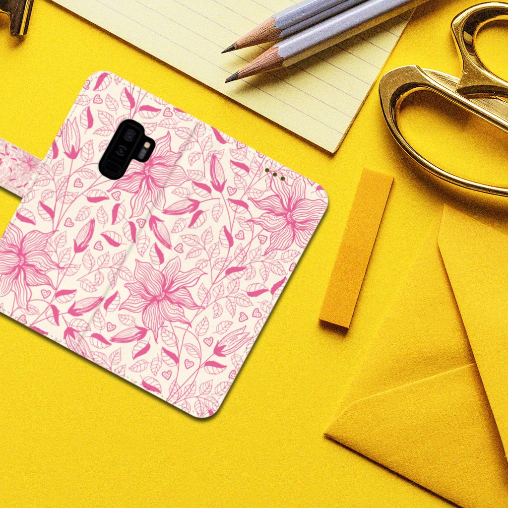 Samsung Galaxy S9 Plus Hoesje Pink Flowers