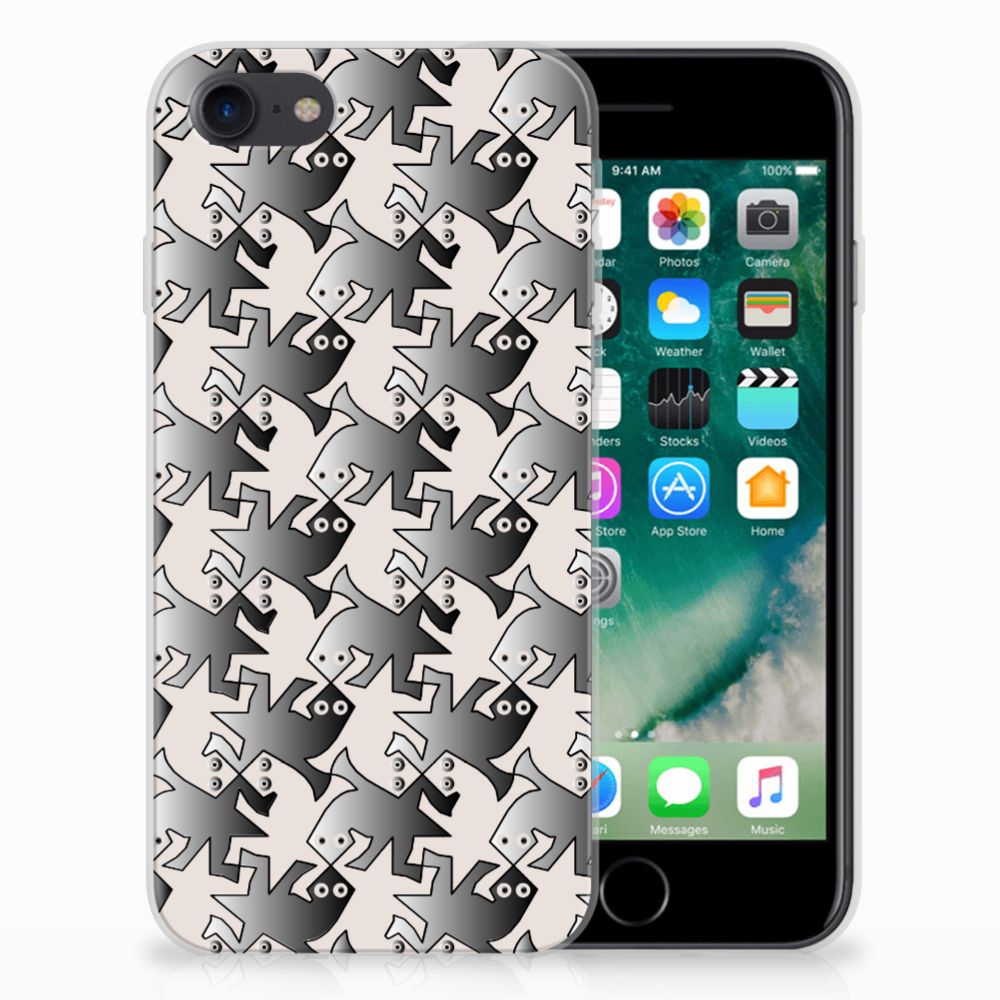 iPhone SE 2022 | SE 2020 | 8 | 7 TPU Hoesje Salamander Grey