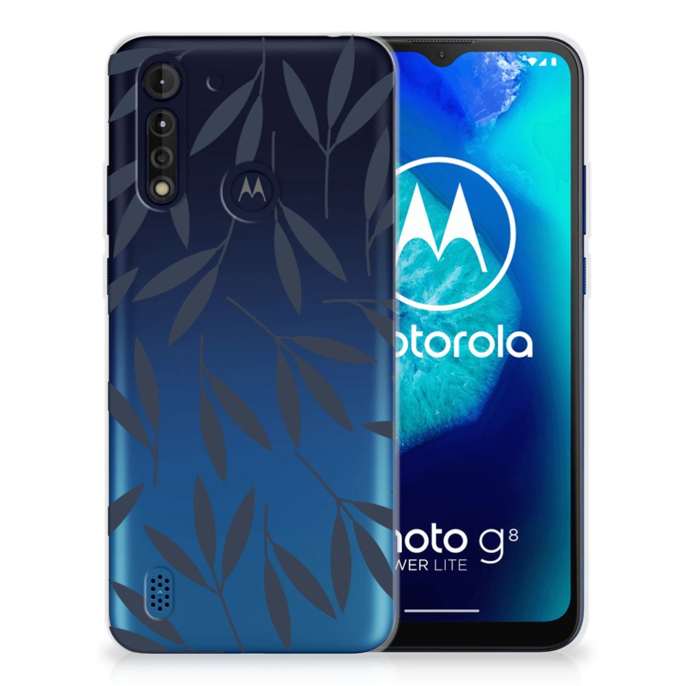 Motorola Moto G8 Power Lite TPU Case Leaves Blue B2C Telecom