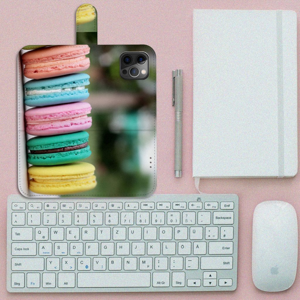 Apple iPhone 12 Pro Max Book Cover Macarons