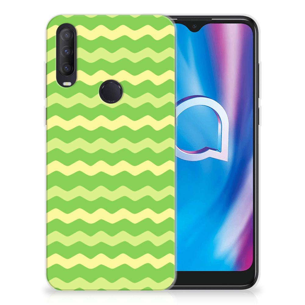 Alcatel 1S (2020) TPU bumper Waves Green B2C Telecom