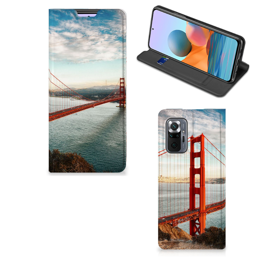Xiaomi Redmi Note 10 Pro Book Cover Golden Gate Bridge