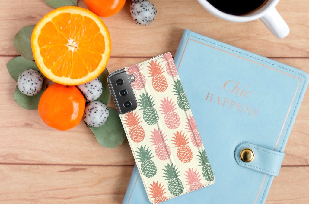 Samsung Galaxy S21 Plus Flip Style Cover Ananas - B2C Telecom