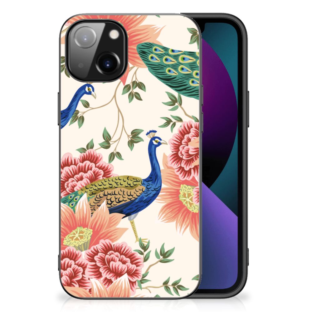 Dierenprint Telefoonhoesje voor Apple iPhone 13 Pink Peacock B2C Telecom