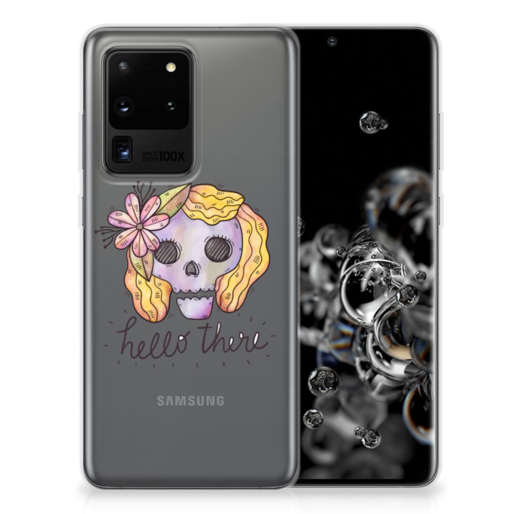 Silicone Back Case Samsung Galaxy S20 Ultra Boho Skull B2C Telecom