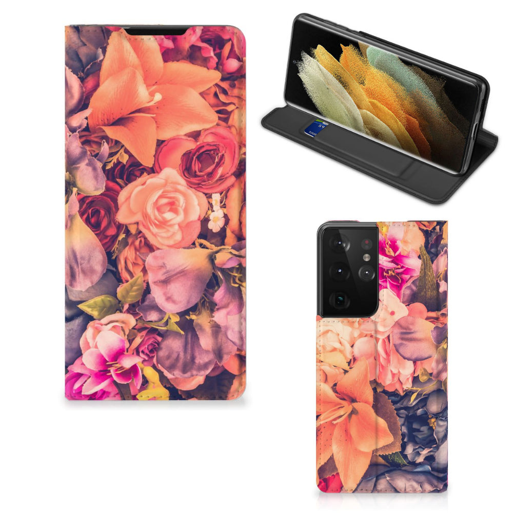 Samsung Galaxy S21 Ultra Smart Cover Bosje Bloemen