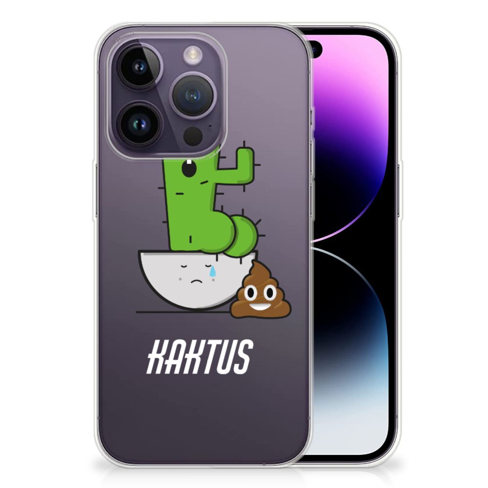 Apple iPhone 14 Pro Telefoonhoesje met Naam Cactus Poo B2C Telecom