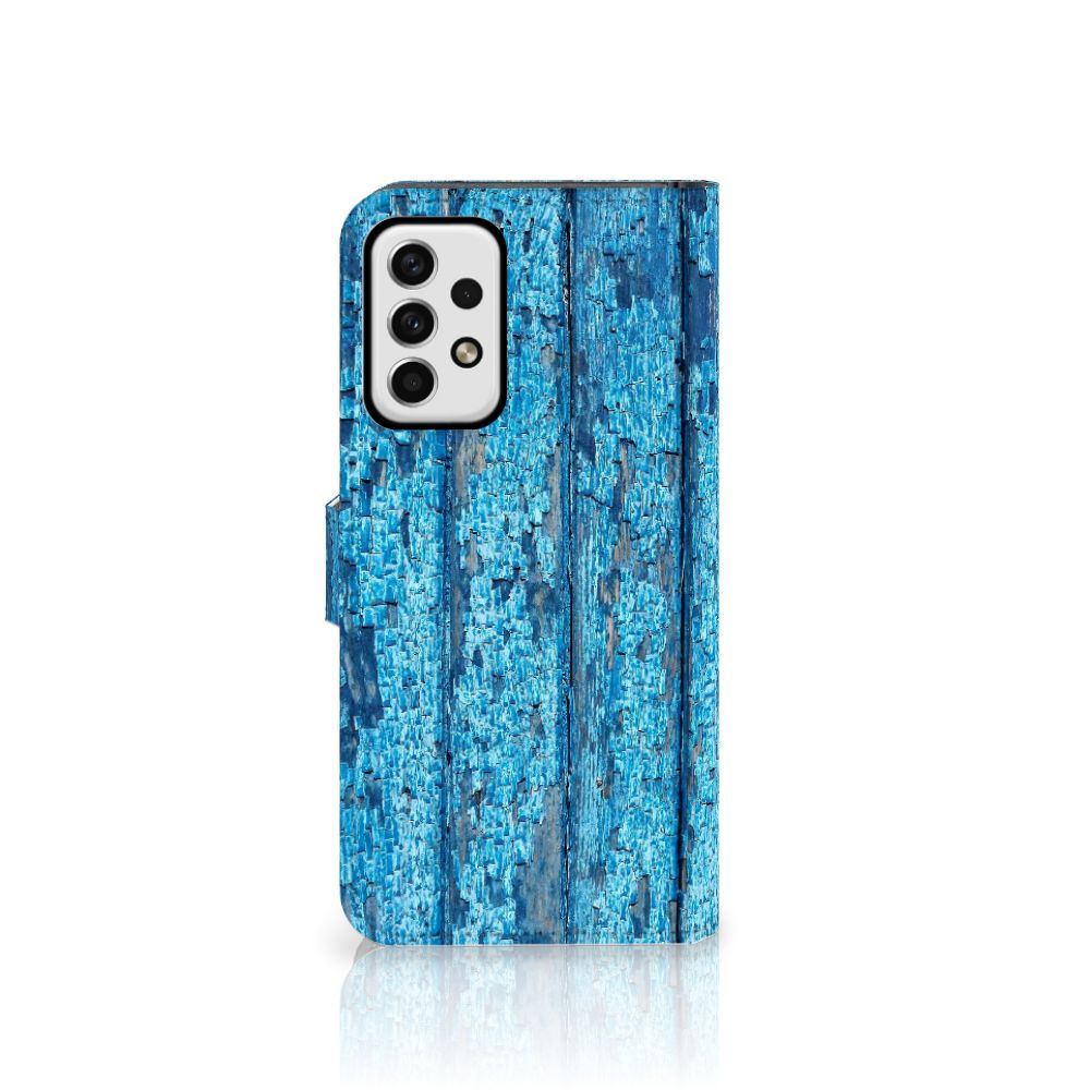 Samsung Galaxy A23 Book Style Case Wood Blue