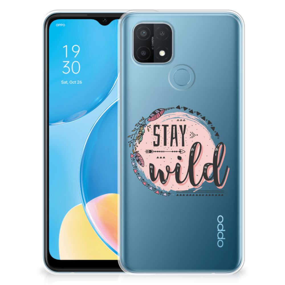 OPPO A15 Telefoonhoesje met Naam Boho Stay Wild B2C Telecom