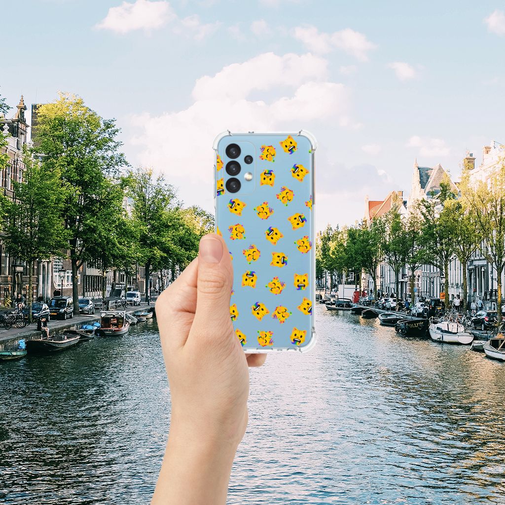 Doorzichtige Silicone Hoesje voor Samsung Galaxy A13 (4G) Katten Emojis B2C Telecom