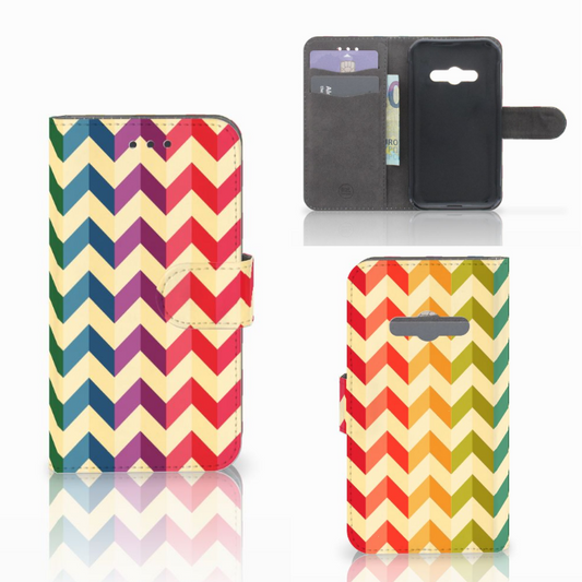 Samsung Galaxy Xcover 3 | Xcover 3 VE Telefoon Hoesje Zigzag Multi Color