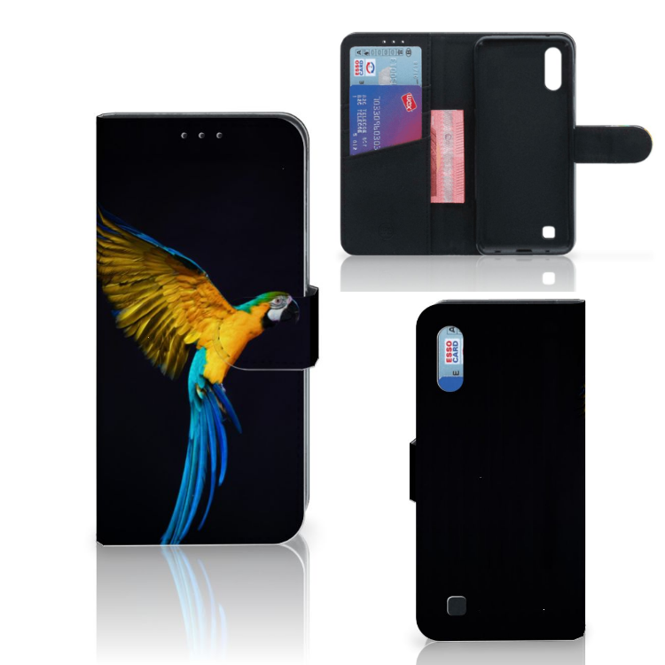 Samsung Galaxy M10 Telefoonhoesje met Pasjes Papegaai