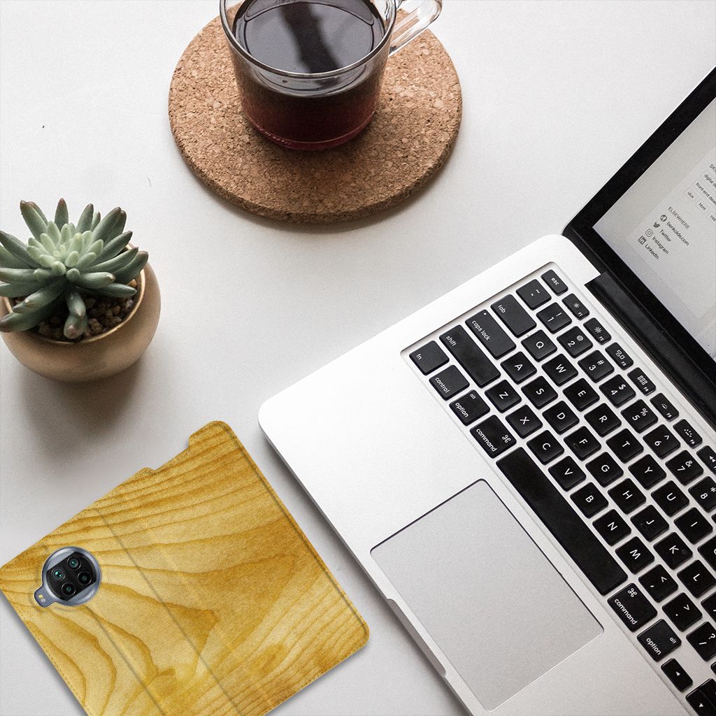 Xiaomi Mi 10T Lite Book Wallet Case Licht Hout - B2C Telecom