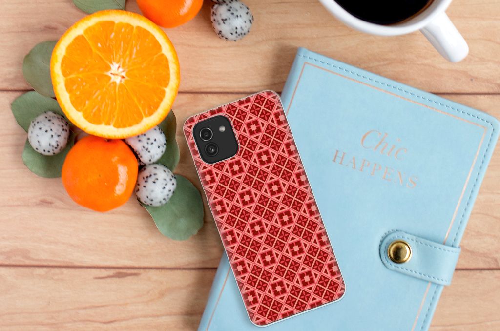Samsung Galaxy A03 TPU bumper Batik Rood B2C Telecom