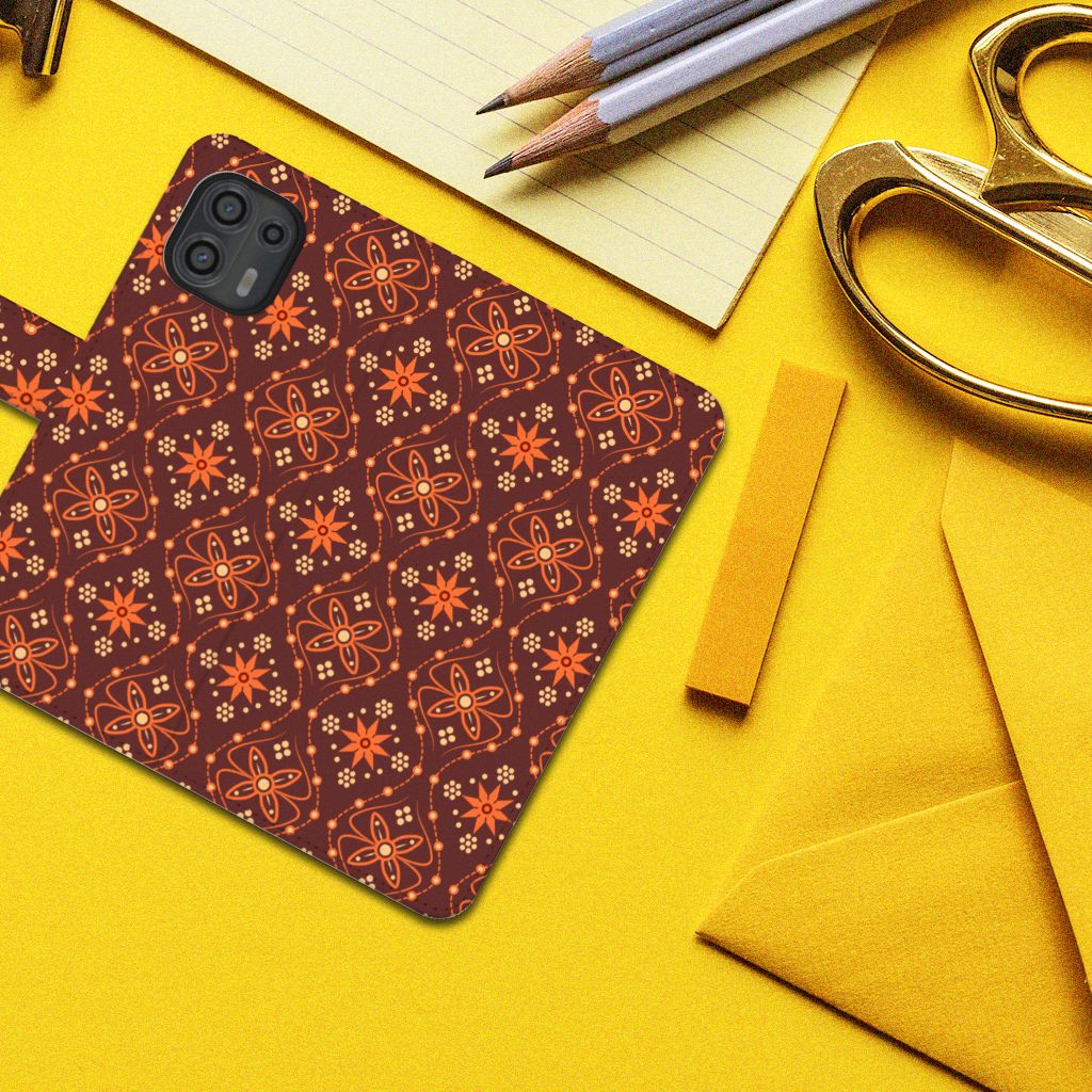 Motorola Edge 20 Lite Telefoon Hoesje Batik Brown