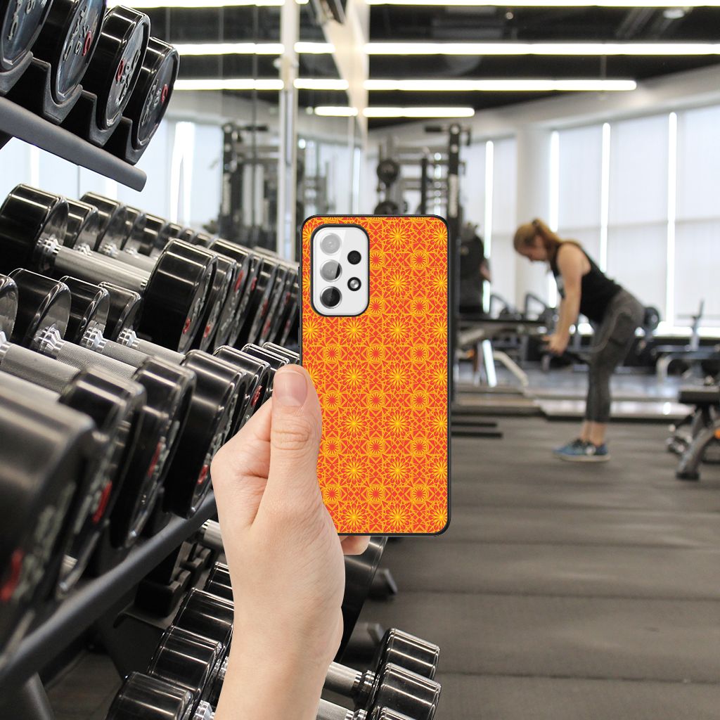 Samsung Galaxy A73 Back Case Batik Oranje B2C Telecom