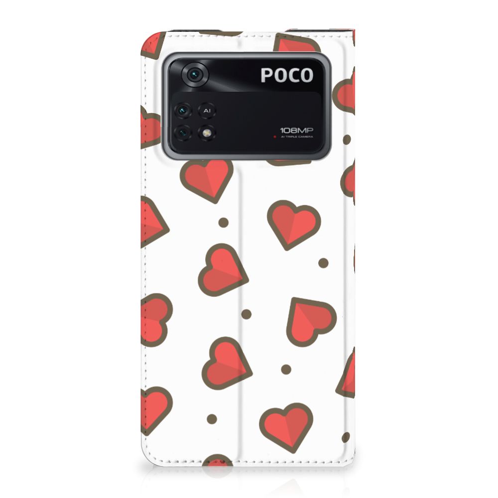 Poco X4 Pro 5G Hoesje met Magneet Hearts - B2C Telecom