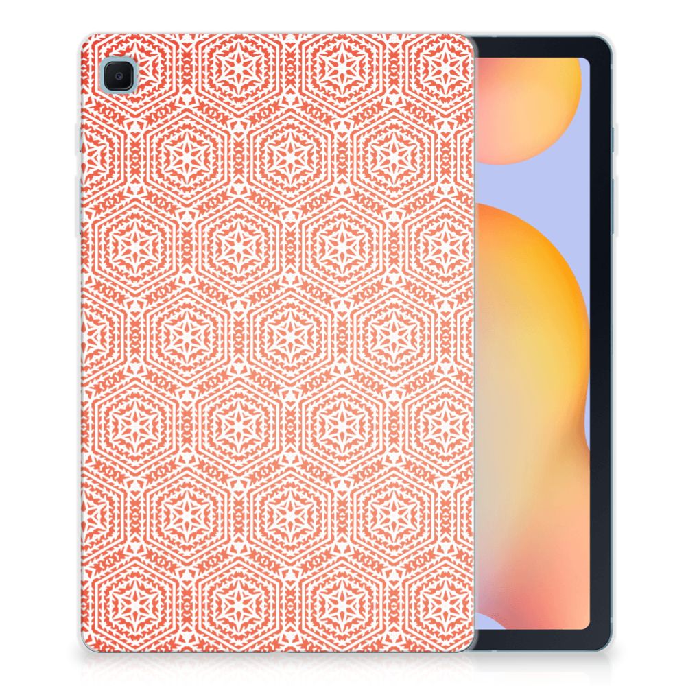 Samsung Galaxy Tab S6 Lite | S6 Lite (2022) Hippe Hoes Pattern Orange - B2C Telecom
