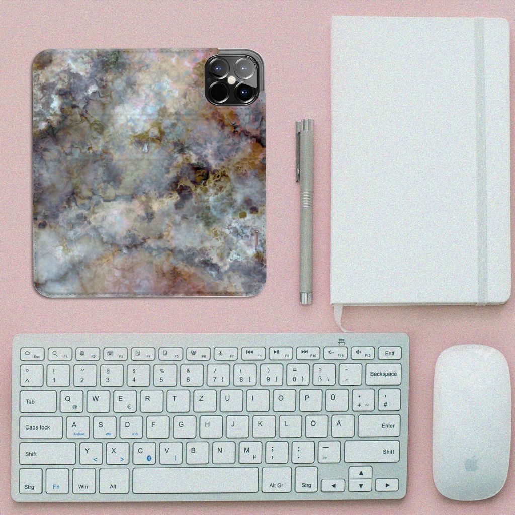 iPhone 12 Pro Max Standcase Marmer Grijs - B2C Telecom
