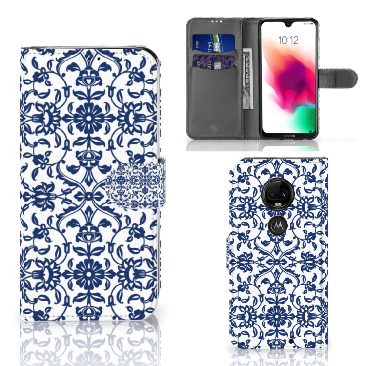 Motorola Moto G7 | G7 Plus Hoesje Flower Blue