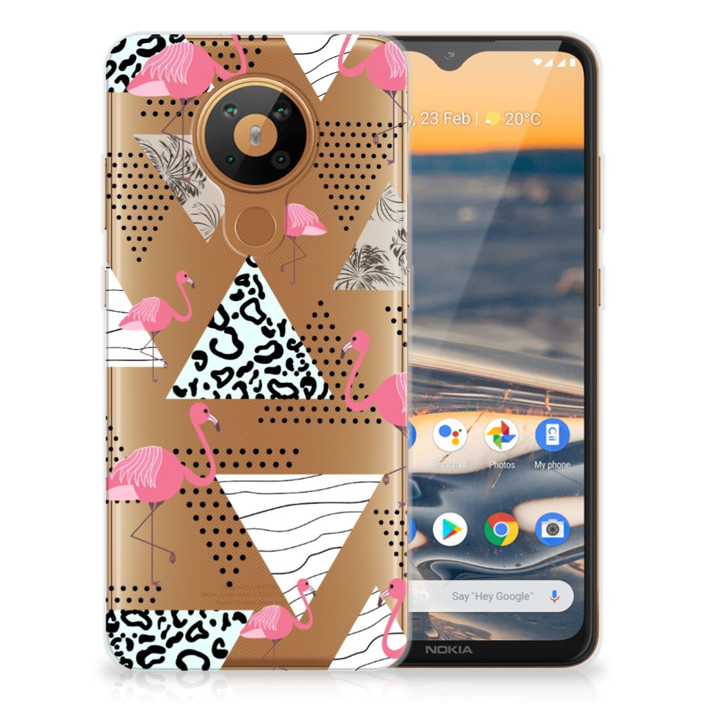 Nokia 5.3 TPU Hoesje Flamingo Triangle B2C Telecom