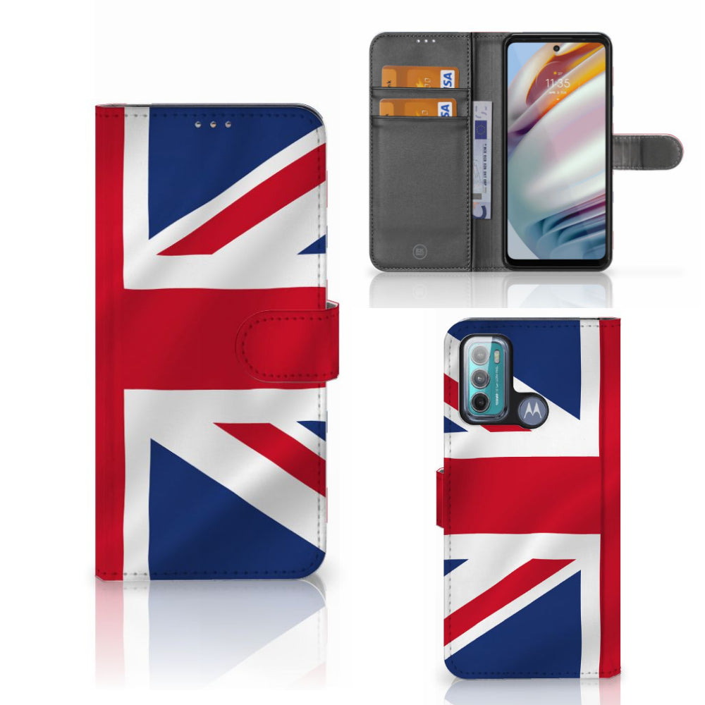 Motorola Moto G60 Bookstyle Case Groot-Brittannië