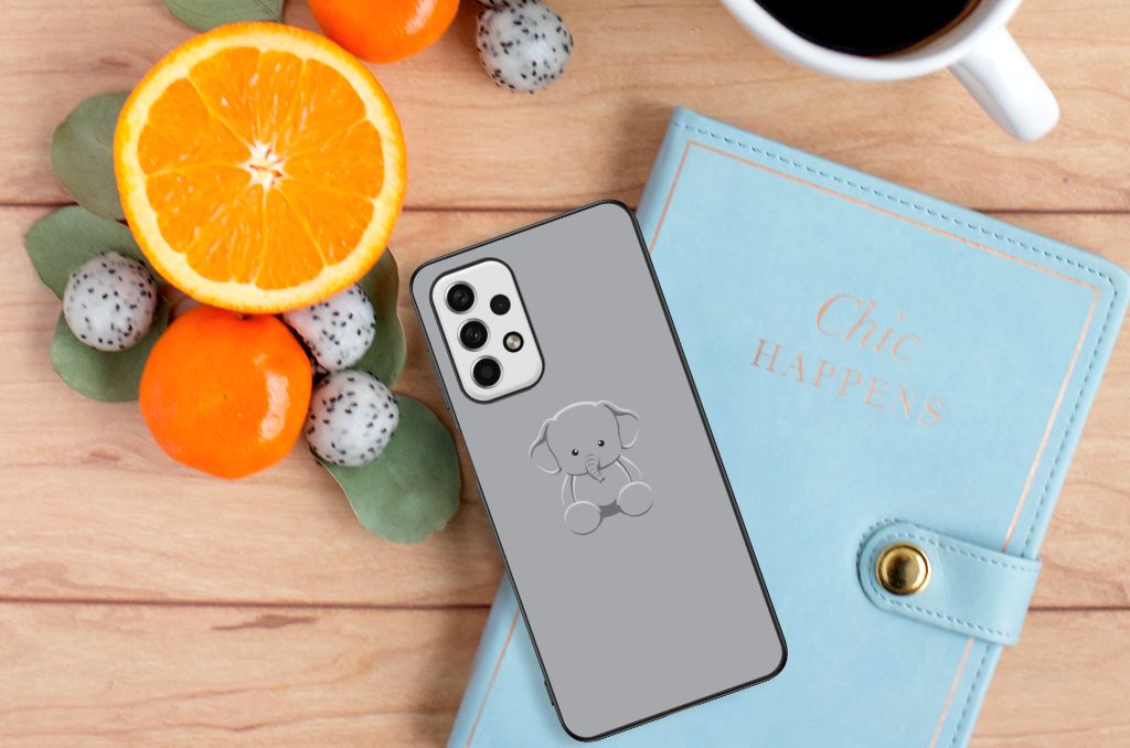 Samsung Galaxy A23 Hoesje Grijs Baby Olifant B2C Telecom