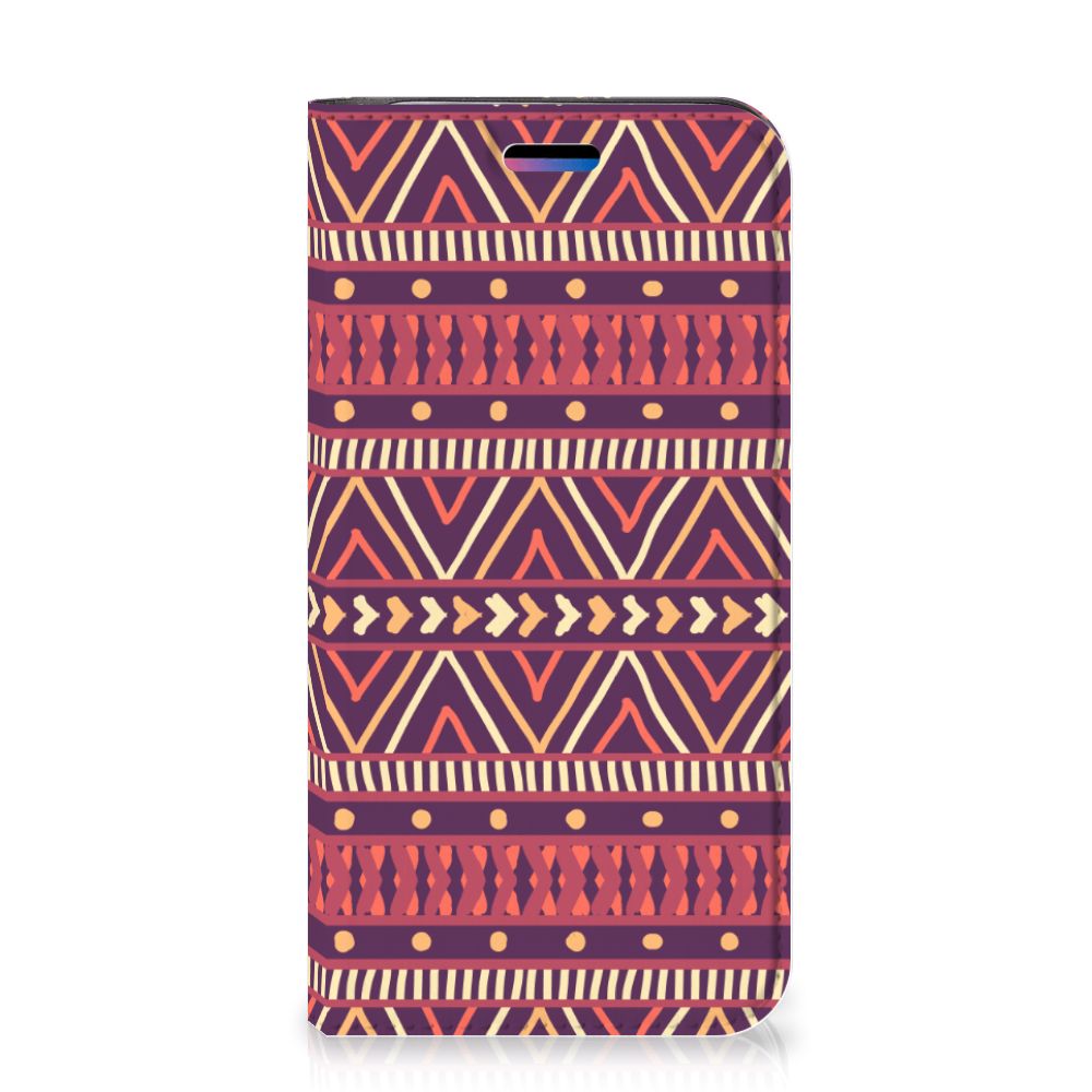 Apple iPhone X | Xs Hoesje met Magneet Aztec Paars