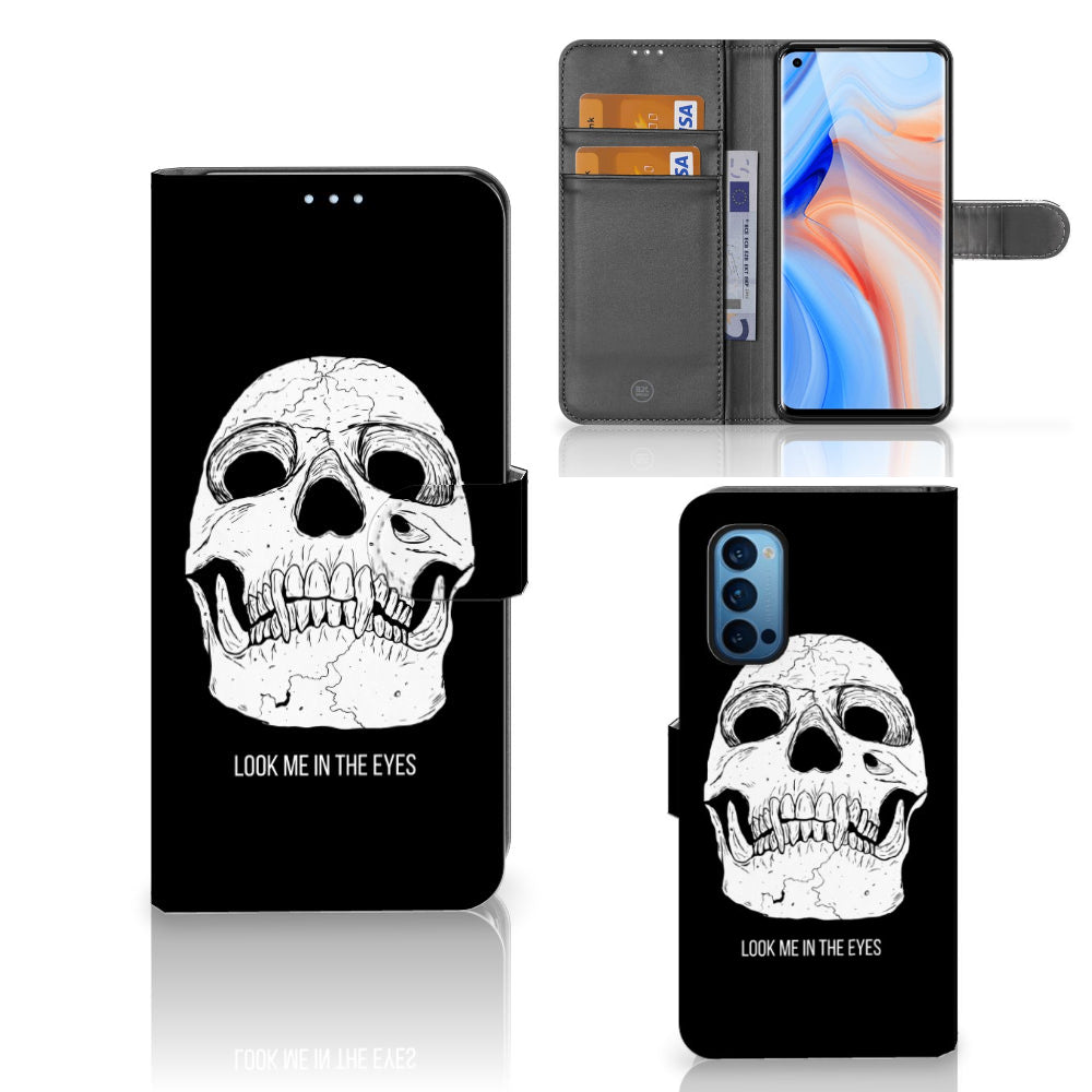 Telefoonhoesje met Naam OPPO Reno 4 Pro 5G Skull Eyes