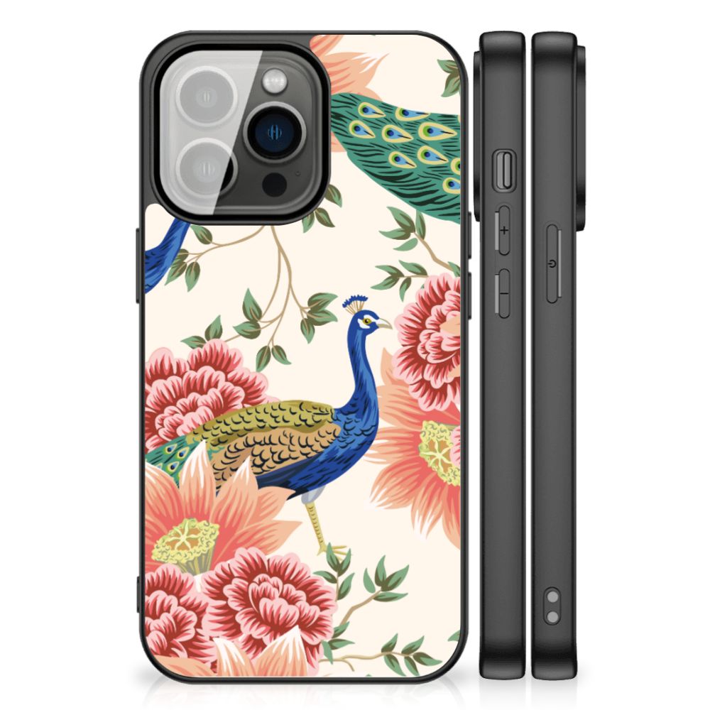 Dierenprint Telefoonhoesje voor iPhone 13 Pro Pink Peacock B2C Telecom