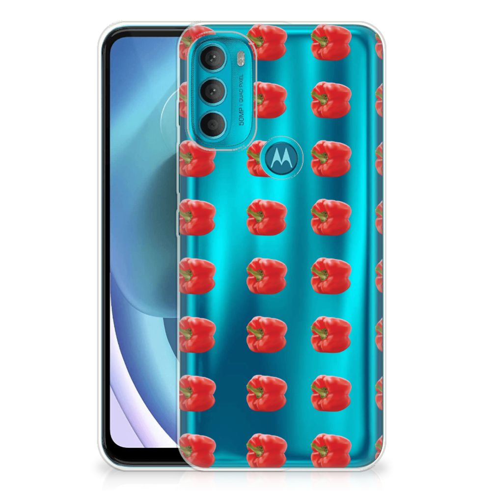 Motorola Moto G71 5G Siliconen Case Paprika Red