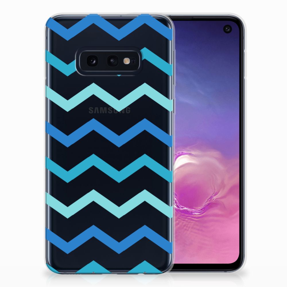 Samsung Galaxy S10e TPU bumper Zigzag Blauw