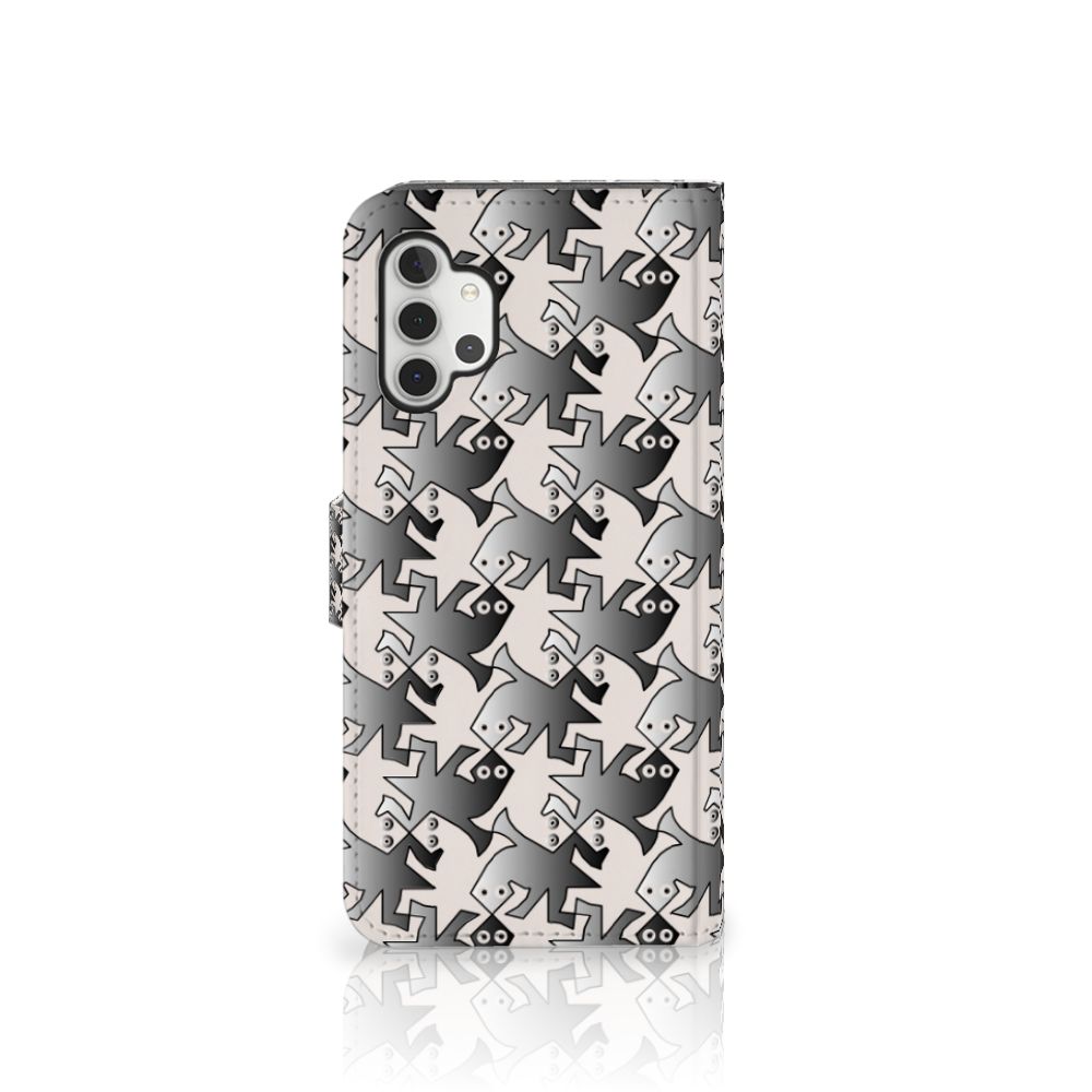 Samsung Galaxy A32 5G Telefoonhoesje met Pasjes Salamander Grey
