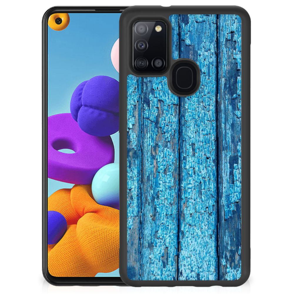 Samsung Galaxy A21s Grip Case Wood Blue