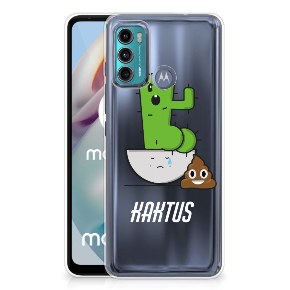 Motorola Moto G60 Telefoonhoesje met Naam Cactus Poo B2C Telecom