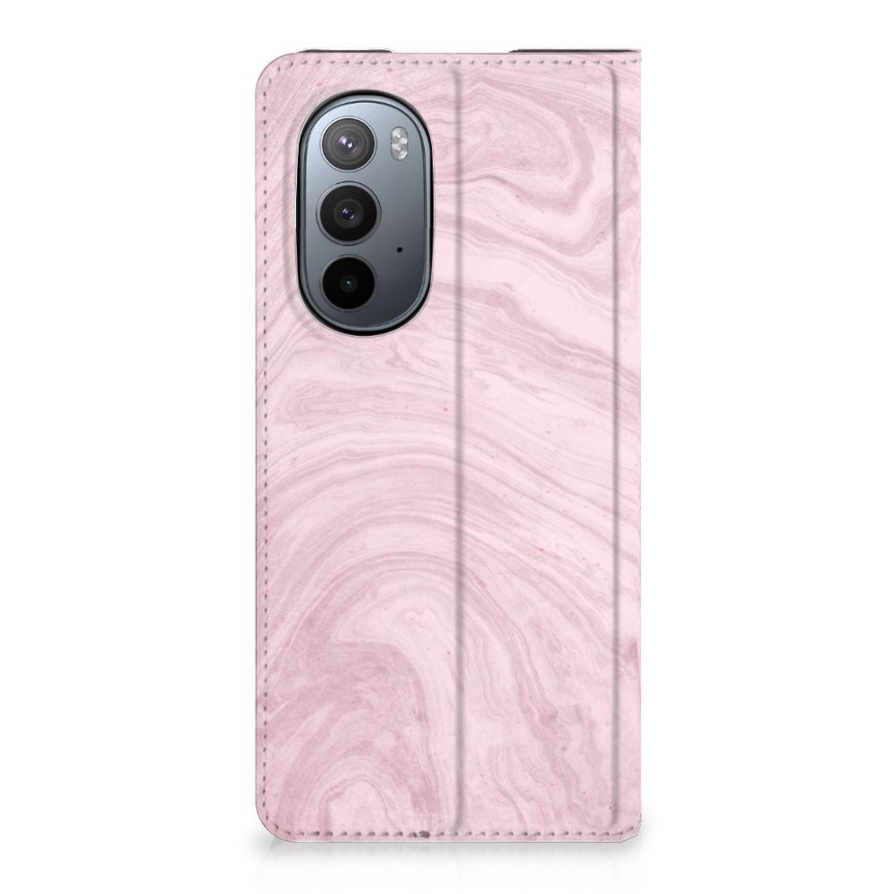 Motorola Edge 30 Pro Standcase Marble Pink - Origineel Cadeau Vriendin - B2C Telecom