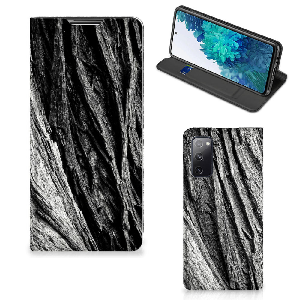 Book Wallet Case Samsung Galaxy S20 FE Boomschors Grijs