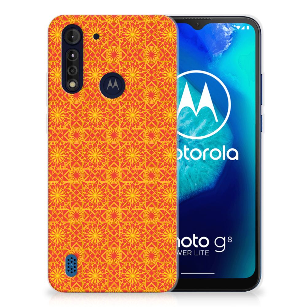 Motorola Moto G8 Power Lite TPU bumper Batik Oranje B2C Telecom