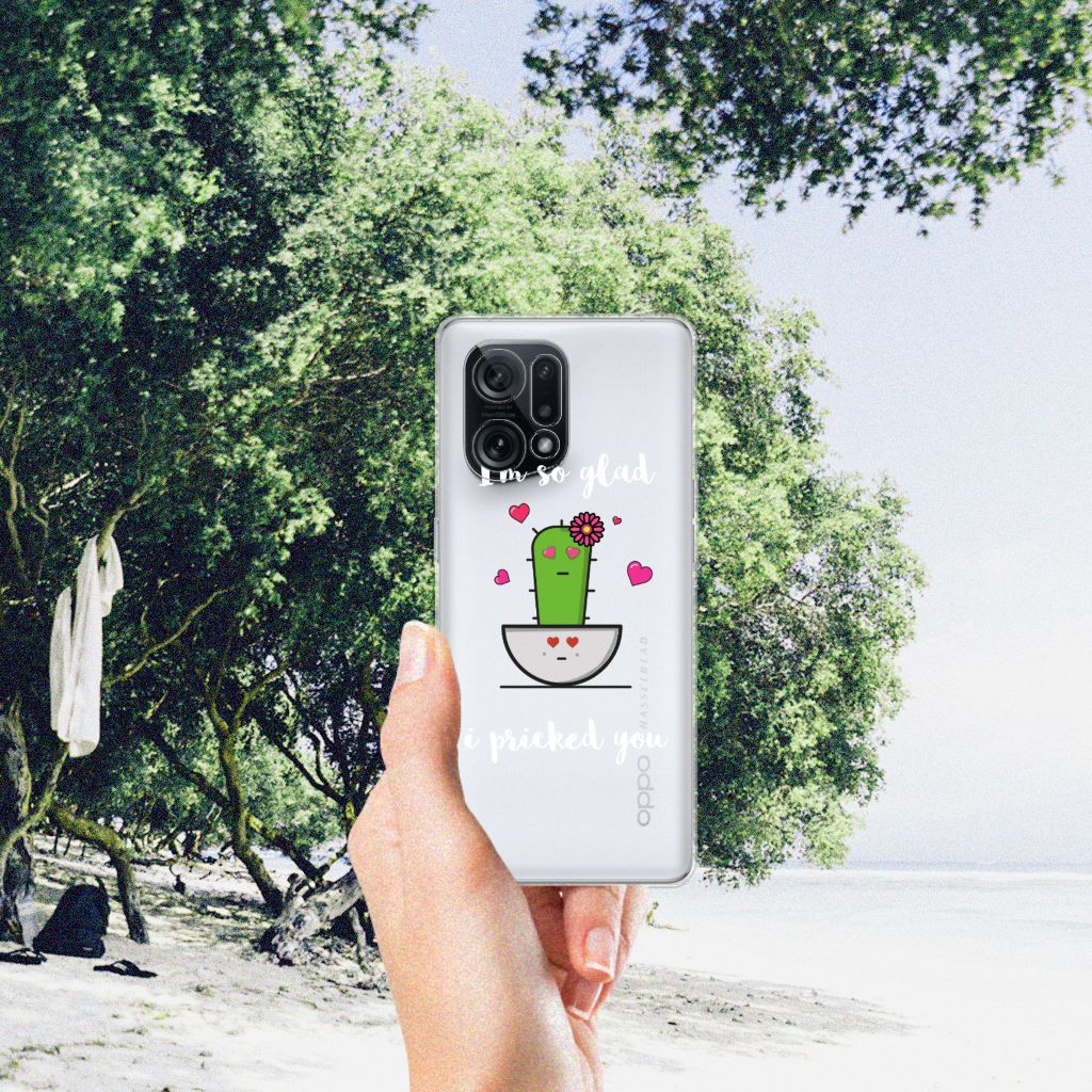 OPPO Find X5 Telefoonhoesje met Naam Cactus Glad B2C Telecom
