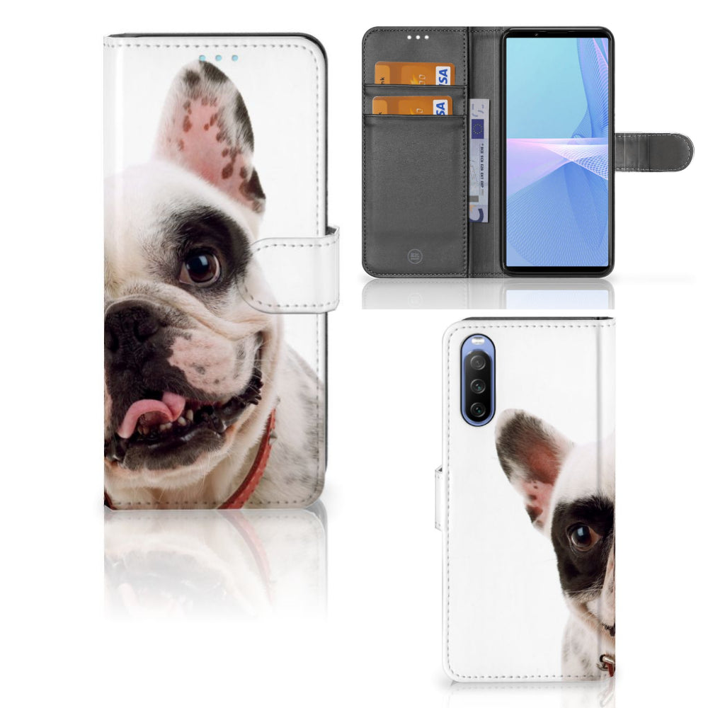 Sony Xperia 10 III Telefoonhoesje met Pasjes Franse Bulldog