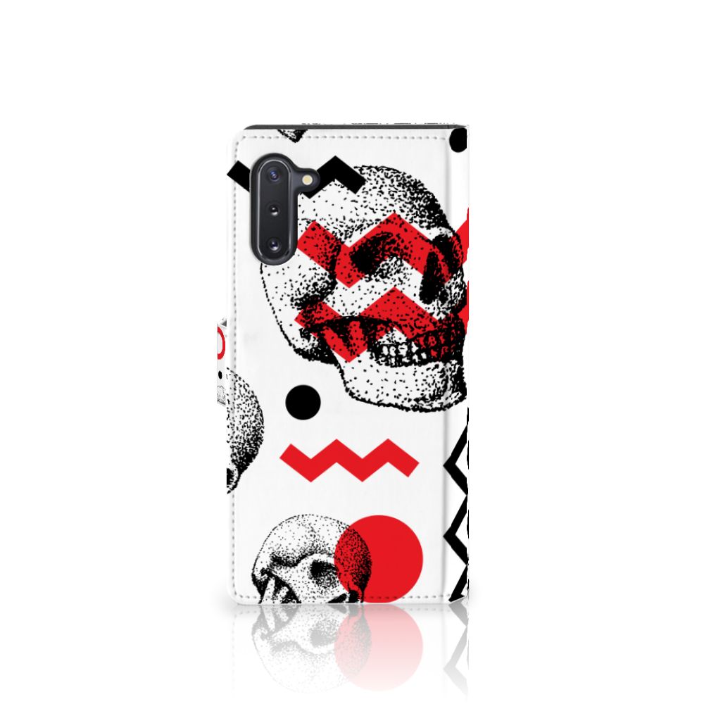 Telefoonhoesje met Naam Samsung Galaxy Note 10 Skull Red