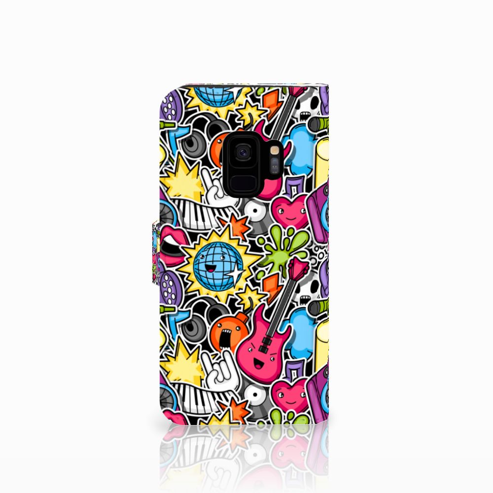 Samsung Galaxy S9 Wallet Case met Pasjes Punk Rock