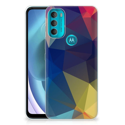 Motorola Moto G71 5G TPU Hoesje Polygon Dark