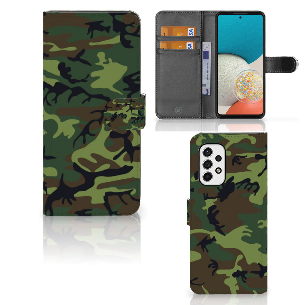 Samsung Galaxy A53 Telefoon Hoesje Army Dark