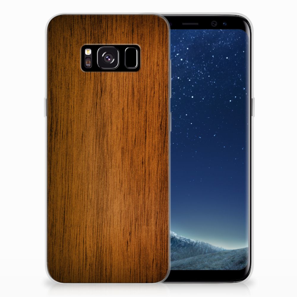 Samsung Galaxy S8 Bumper Hoesje Donker Hout