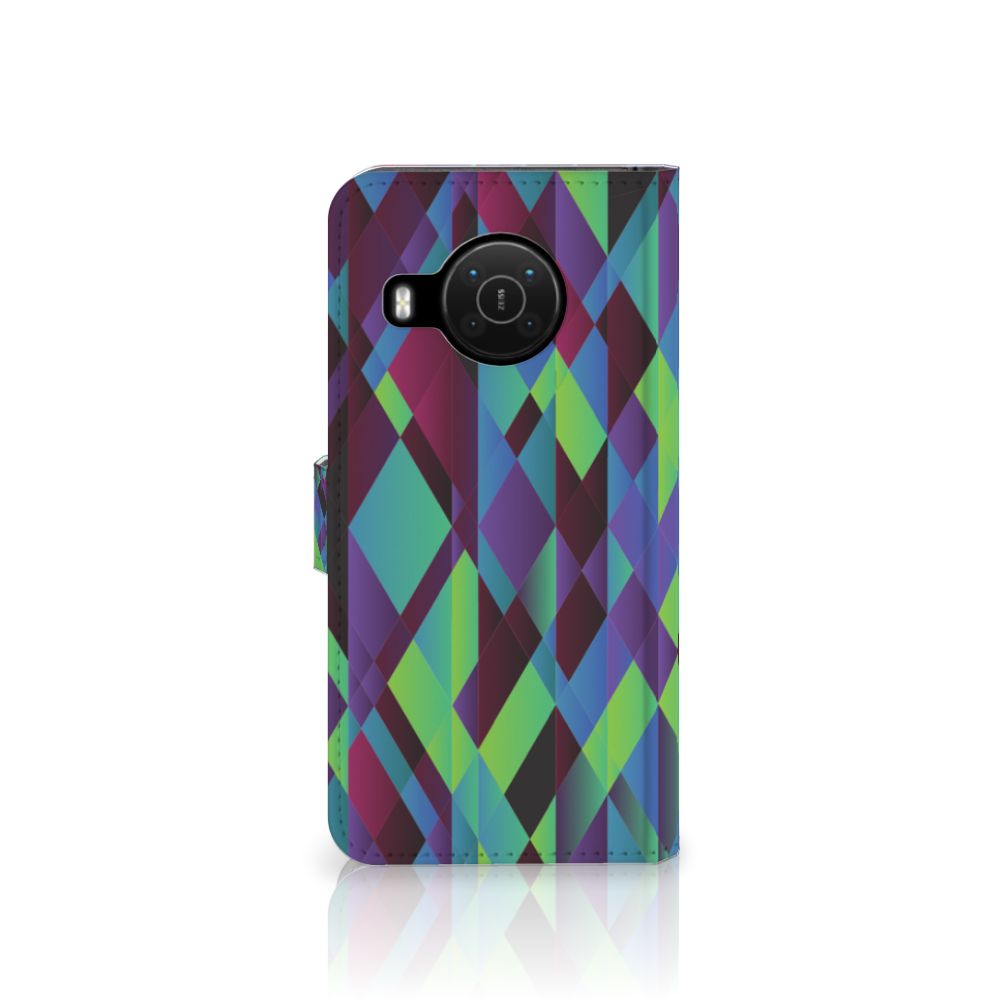 Nokia X10 | Nokia X20 Book Case Abstract Green Blue