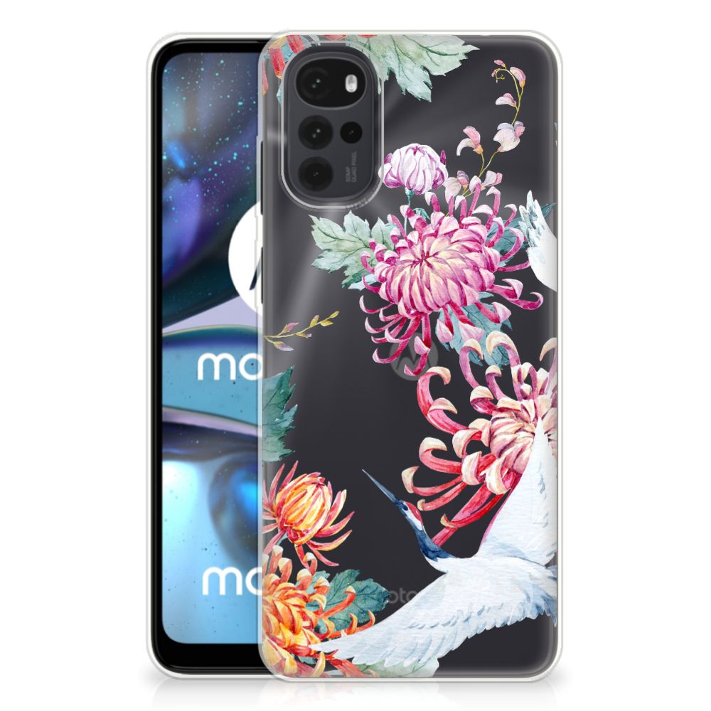 Motorola Moto G22 TPU Hoesje Bird Flowers B2C Telecom
