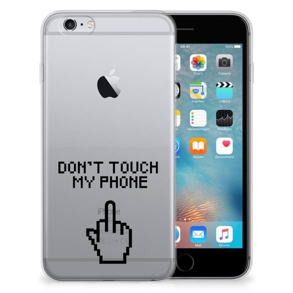 Apple iPhone 6 | 6s Silicone-hoesje Finger Don't Touch My Phone