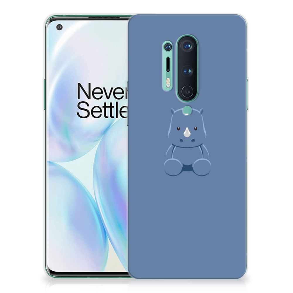 OnePlus 8 Pro Telefoonhoesje met Naam Baby Rhino