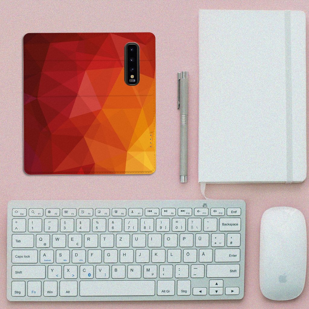 Stand Case voor Samsung Galaxy S10 Polygon Red - B2C Telecom